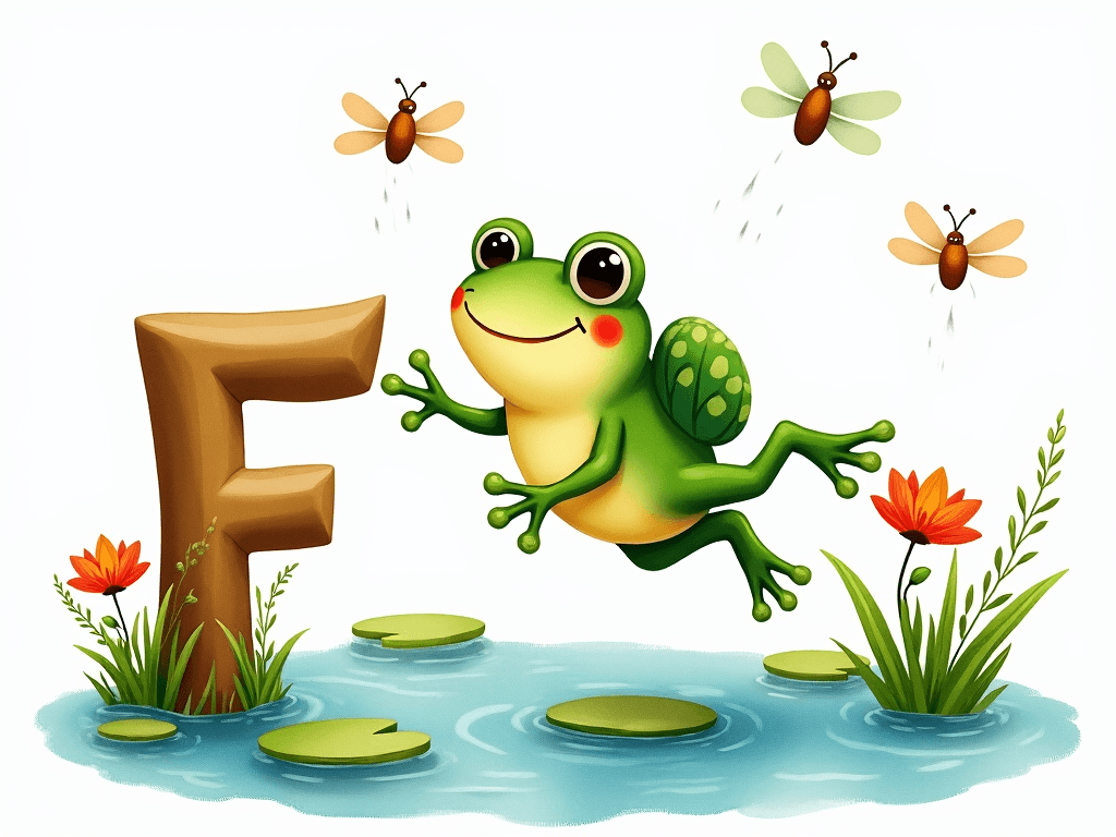 Exploring the Letter F: Adventures with Frog | TinyTraverse